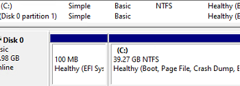 Check new drive size