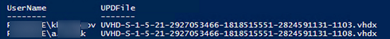 Find out which User Profile Disk maps to which Domain User account with PowerShell