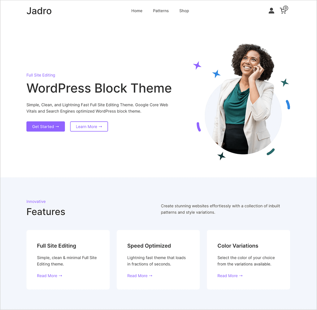 Jadro Full Site Editing WordPress Theme