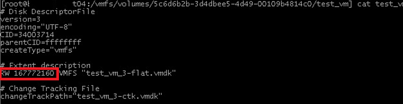 vmware vmdk file size 