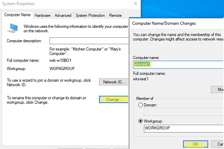 Change Windows hostname (computer name)