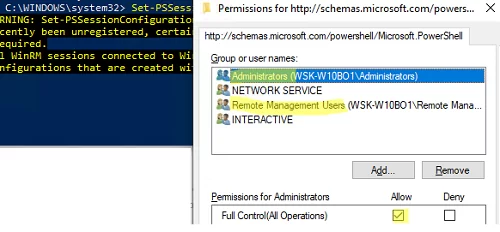 Check WinRM Permissions