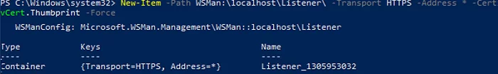 create https listener in winrm