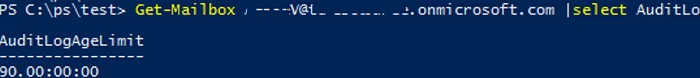 exchange server -get mailbox auditloglimit