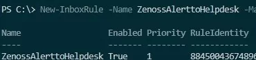 new-inboxrule powershell