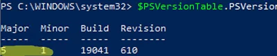 powershell version