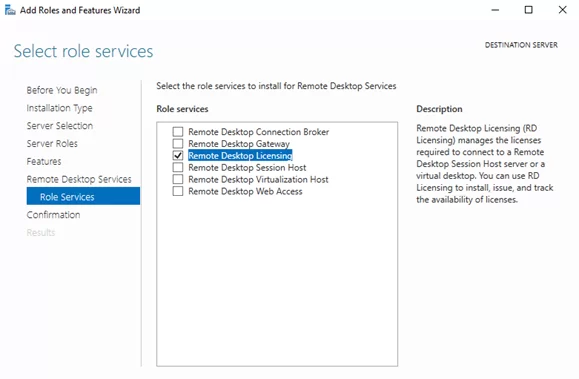 Remote Desktop Services Licensing service 