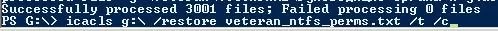 restore ntfs permissions with icacls