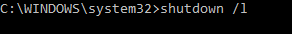 shutdown /l - logoff current user