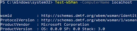 Test-WSMan - check wirm connectivity