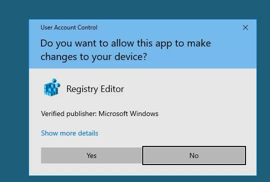 uac confirmation prompt on a secure desktop on windows 10